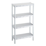 Estante Plastica Modular Branca Com 4 Prateleiras Cor Branco