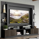 Estante Rack Com Painel E Suporte Tv 65 Moscou Multimóveis Preto/tenerife