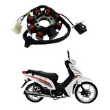 Estator Magneto Bobinas Shineray Jet E Jonny 50cc 8 Bobinas