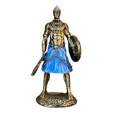Estátua Orixá Ogum Exclusiva - Imagem Decoração Cor Azul