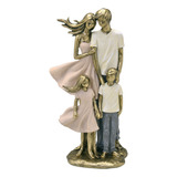 Estatueta Família Casal Com Filhos Decorativa 257-350