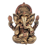 Estatueta Ganesha Hindu 19cm Sorte Prosperidade Sabedoria