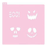 Estêncil Quadrado Halloween P/ Decoração - Ref. 3 - 1 Unid