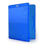  Estojo Capa Box Case Blu-ray Duplo Azul Logo Cromado 