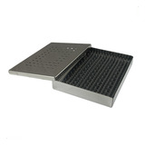 Estojo Cirurgico Inox Autoclavavel 19x13x2,5cm C/manta Cinza
