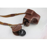 Estojo De Couro De Luxo Para Canon Eos M50 Eosm50 Camera Com