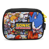 Estojo Escolar Masculino Do Sonic 100 Pens Luxcel 46964 Cor Laranja