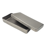 Estojo Inox Liso 18x8x3cm Cirúrgico Esterilização Autoclave