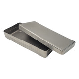Estojo Inox Liso 20x9x3cm Cirúrgico Esterilização Autoclave