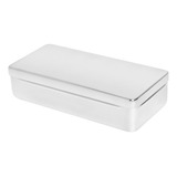 Estojo Inox Liso 25x10x6cm Cirúrgico Esterilização Autoclave