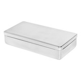 Estojo Inox Liso 30x15x8cm Cirúrgico Esterilização Autoclave