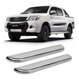 Estribo Hilux 2006 A 2015 Cabine Dupla Chapa Cromado