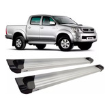 Estribo Lateral Hilux 2005 A 2015 Chapa Alumínio Prata C D
