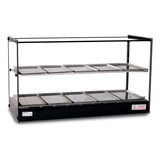 Estufa Vitrine Quadrada Dupla Salgados 10 Bandejas Evr Titã 110v