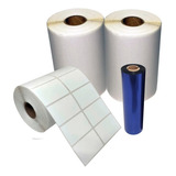 Etiqueta 50x30 2 Colunas Bopp - 2 Rolos + 1 Ribbon Resina