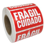 Etiqueta Selo Fragil Cuidado 60x40 500 Etiquetas