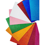 Eva Glitter 5 Unidaes 40x60 Premium Vighs Artesanato Escolar