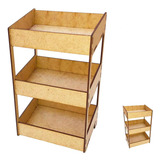 Expositor Display Mdf 3 Andares Doce Bala Barrinha Chocolate