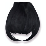 Extensão De Cabelo Franja Falsa Human Hair Weng + Cor Preto Cor 01