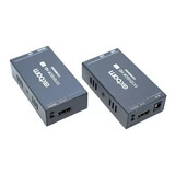 Extensor Hdmi Exbom Ccex Hd2rj45l60 Adaptador Hdmi Para Cabo De Rede Rj-45 Compatível Com Cat5e Cat6 Resolução 1080p Full Hd Extende Sinal Até 60 Metros Cor Preto