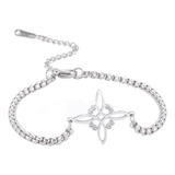 F Pulseira Nó De Bruxa Celta Em Prata Aço / Todojoyas