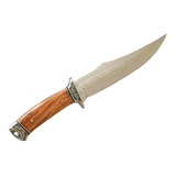 Faca Cabo Madeira Faca Bowie Modelo Luxo Inox Nota Fiscal