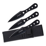 Faca De Arremesso Preta Conjunto Com 3 Facas Perfect Point