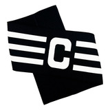 Faixa De Capitão Cor Preta E Branca Braçadeira De Futebol