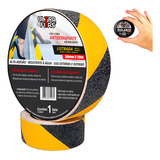 Faixa Fita Lixa Antiderrapante 50 Mm X 20 Metros - Listrada / Zebrada (amarela E Preta) + Isolante