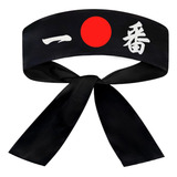 Faixa Japonesa Hachimaki Sushiman Ichiban N1bandana - Preto