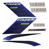 Faixa Jogo Adesivo Yamaha Fazer 150 Ubs 2022 2023 Azul
