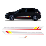 Faixa Lateral Volkswagen Golf Club Sport Adesivo Prata