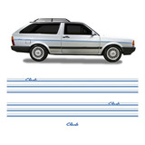 Faixa Parati Club 1989 Adesivo Lateral Volkswagen Completo Cor Azul