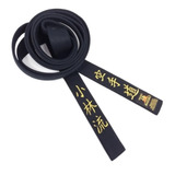 Faixa Preta Bordada Karate-do E Shorin Ryu Em Kanji Premium