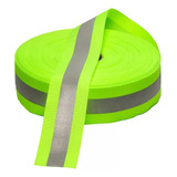 Faixa Refletiva Uniforme Gorgurão Verde Fluorescente 100m