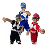 Fantasia Infantil Power Ranger Com Máscara E.v.a