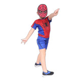 Fantasia Infantil Vingadores Heróis Curta Short Homem Aranha