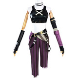 Fantasia Jinx Lol Arcane Calça Listrada Top Cosplay