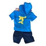 Fantasia Luccas Neto Infantil Roupa Aventureiro Camisa Bone