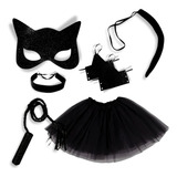 Fantasia Mulher Gato Sensual Acessório Carnaval Halloween