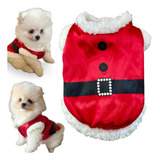 Fantasia Natal Roupa Papai Noel Para Cachorros Gatos Pets