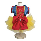 Fantasia Pet - Vestido Branca De Neve Para Cachorro E Gato