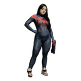 Fantasia Traje Homem Aranha De Ferro Feminina C/ Máscara