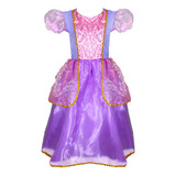 Fantasia Vestido Rapunzel Infantil Enrolados Menina Promoção