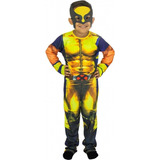 Fantasia Wolverine Clássico X-men Infantil Pra Menino P M G