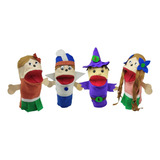 Fantoches De Mão 25cm Kit Com 4 Personagens Rapunzel