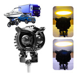 Farol Auxiliar De Led De Motocicleta Amarelo Branco Ip67