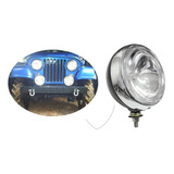 Farol Auxiliar Super Oscar Preto Aro Cromado Modelo Trilha