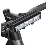 Farol Bike 5 Leds 20.000 Lumens 10.000mah Com 2 Suportes Cor Preto