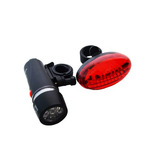 Farol Bike Kit 05 Led C/ Lanterna Vista Light 03 Led Preto